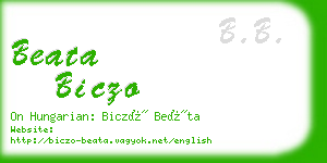 beata biczo business card